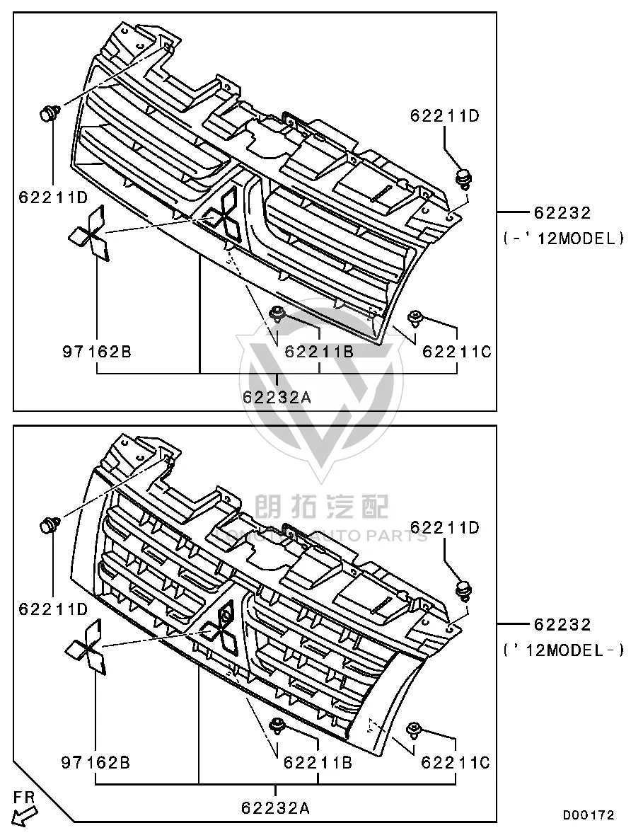 Radiator Grille 7450A-957 7450A957 for Mitsubishi V93W