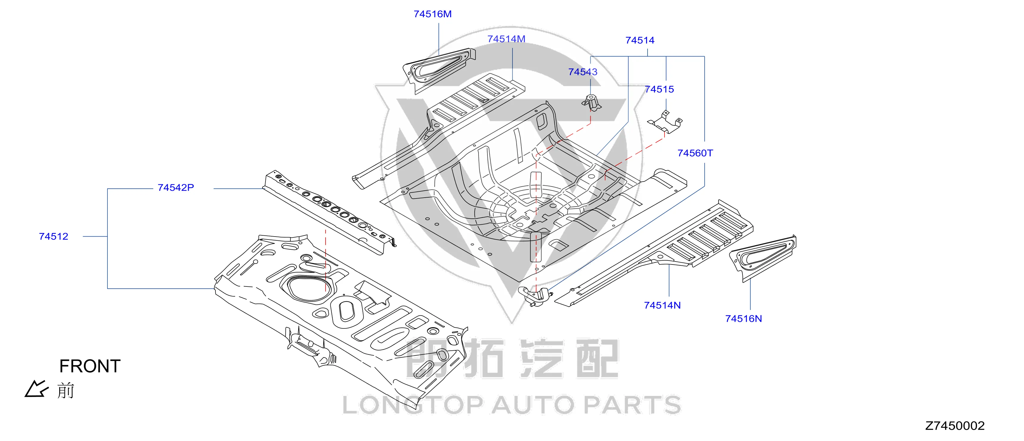 Spare wheel groove 74514-EW830 74514EW830 for Nissan