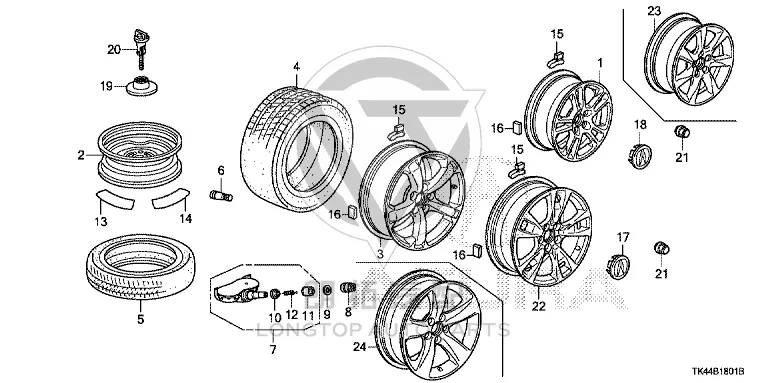Spare Wheel Retaining Nut 74651-S2X03 74651S2X003 for Honda