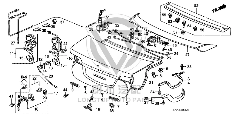 Tailgate Seal Strip 74865-SNEA-0 74865SNEA01 for Honda Civic