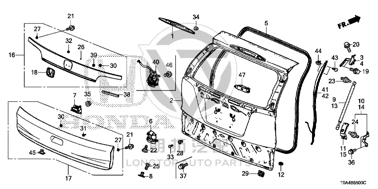 Tailgate Switch 74810-T0AA0 74810T0AA02 for Honda