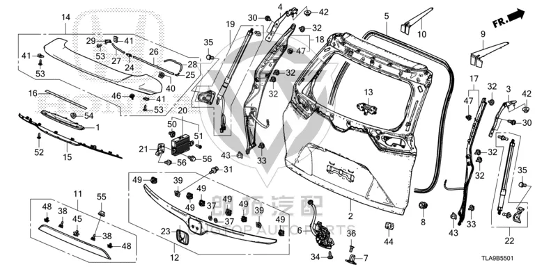 Tailgate Trim Strip 74895-TLYH1 74895TLYH1 for Honda