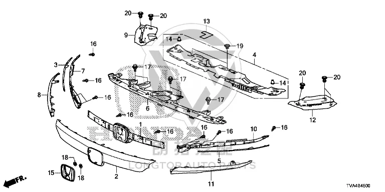 Grille Bracket 71150-TVAA00 71150TVAA00 for Honda