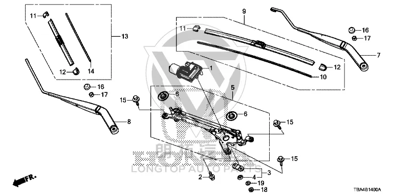 Front Windshield Wiper Blade 76622-TDKJ0 76622TDKJ01 for Honda