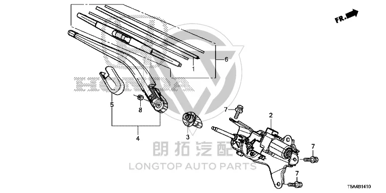 Tailgate Glass Wiper Blade 76730-T5A-003 76730T5A003 for Honda