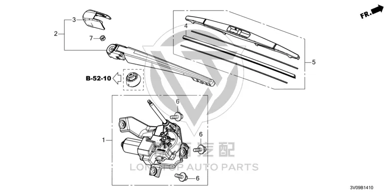 Tailgate Glass Wiper Blade 76730-TRNH0 76730TRNH01 for Honda