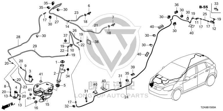 Rear-window glass wiper washer pump 76806-T7JH0 76806T7JH01 for Honda
