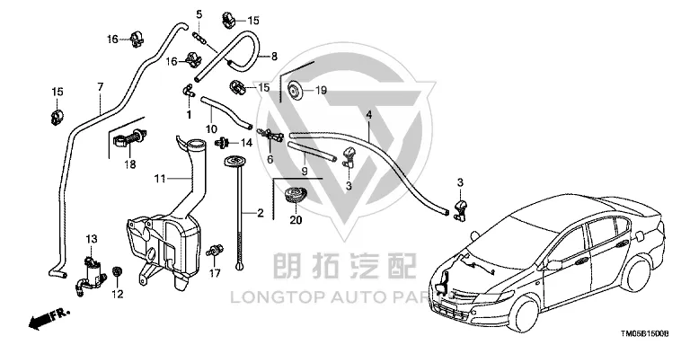 Front Windscreen Wiper Washer Pump 76846-TA0A0 76846TA0A0 for Honda