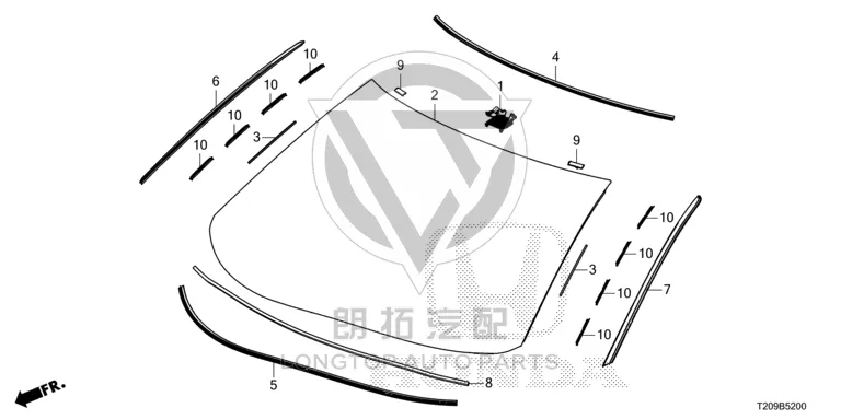 Front windshield 73111-T31H01 73111T31H01 for Honda