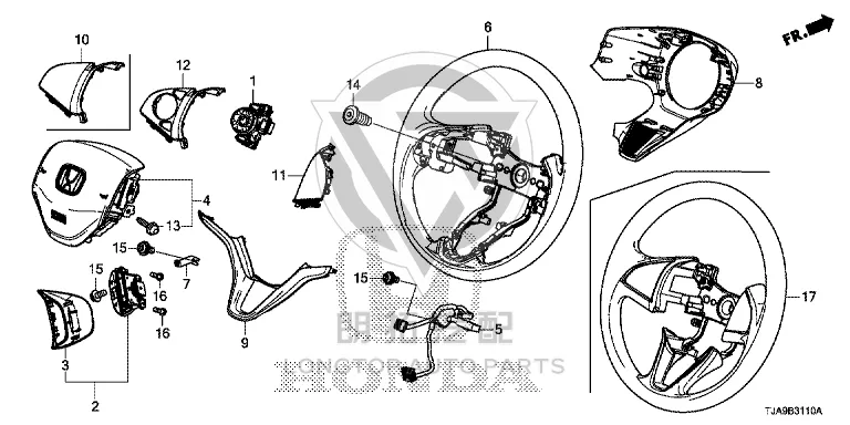 Driver's Airbag 77810-T5A-N81ZA 77810T5AN81ZA for Honda