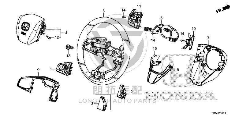 Driver's Airbag 77810-TEAT80ZA 77810TEAT80ZA for Honda