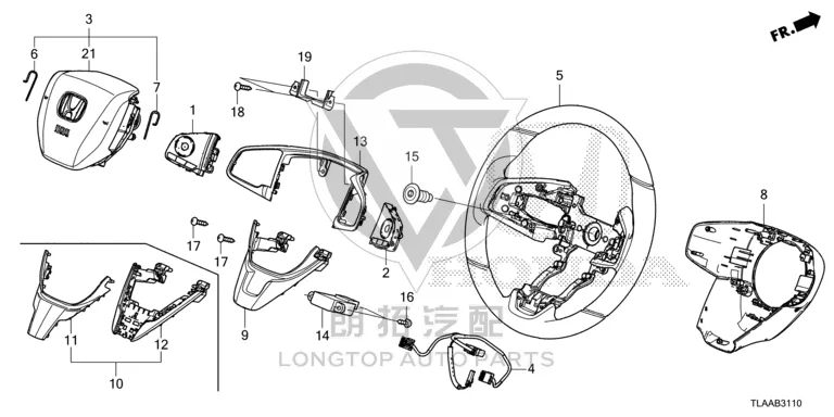 Driver's Airbag 77810-TLAA81ZA 77810TLAA81ZA for Honda