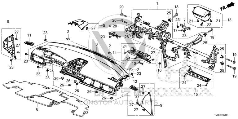 Copilot Airbag 77820-T20-H82 77820T20H82 for Honda