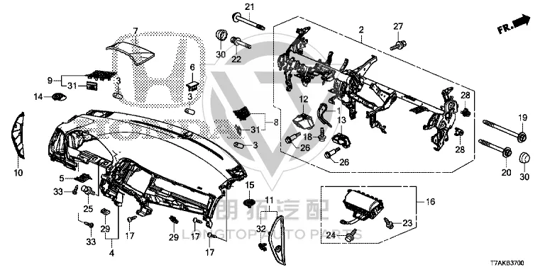 Copilot Airbag 77820-T7AJ8 77820T7AJ8 for Honda