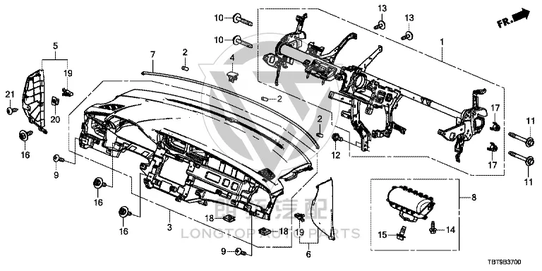 Dashboard Housing 77100-TBTH00ZA 77100TBTH00ZA for Honda