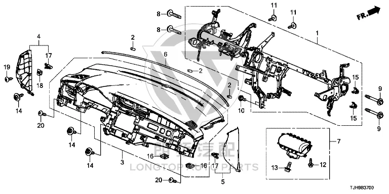 Copilot Airbag 77820-TBTH00 77820TBTH00 for Honda