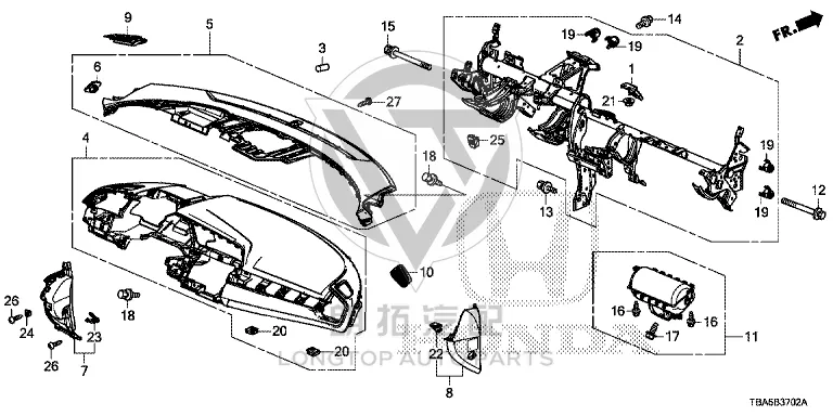 Copilot Airbag 77820-TEAH8 77820TEAH80 for Honda