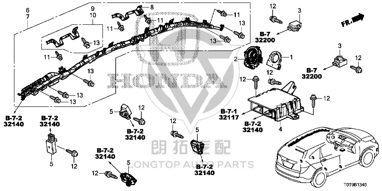 Airbag Computer 77960-T0AH9 77960T0AH92 for Honda