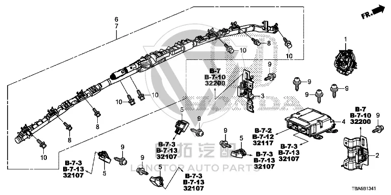 Front Airbag Sensor (Left) 77930-TEAB21 77930TEAB21 for Honda