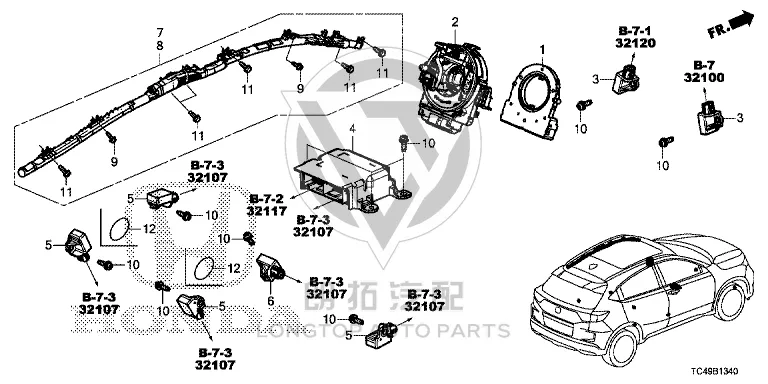 Airbag Computer 77960-TC4H0 77960TC4H01 for Honda