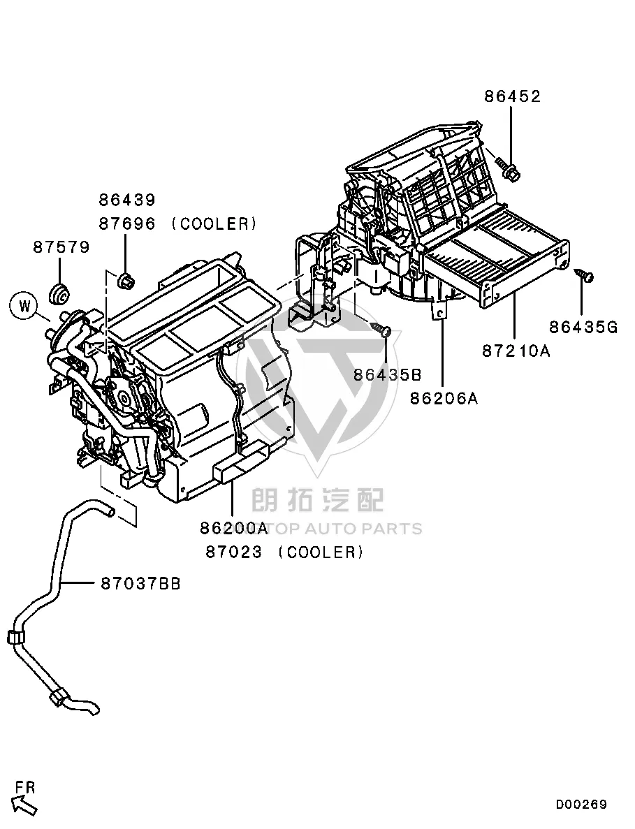 Air Conditioning Compartment 7803A-084 7803A084 for Mitsubishi KA4T