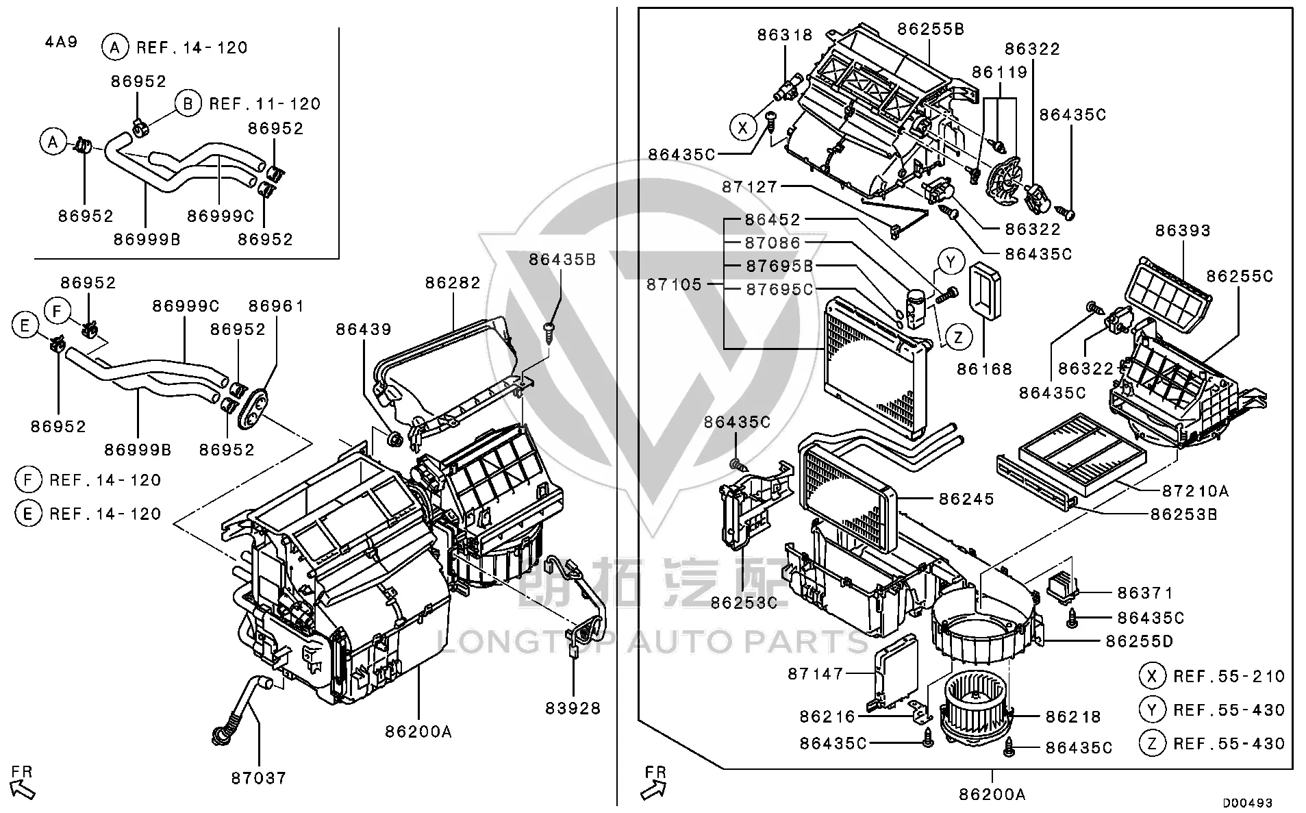 Air Conditioning Compartment 7803A-102 7803A102 for Mitsubishi GA1W