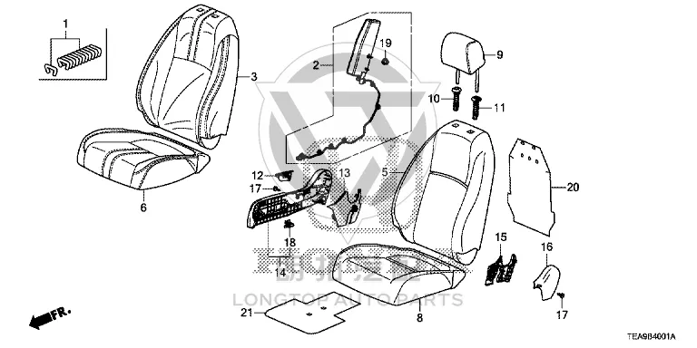 Front Passenger-Side Airbag 78050-TETH2 78050TETH21 for Honda