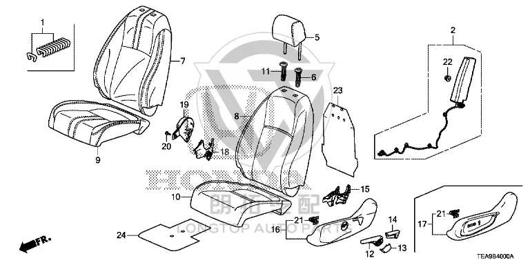 Front Seat Side Airbag (Left) 78055-TETH3 78055TETH31 for Honda