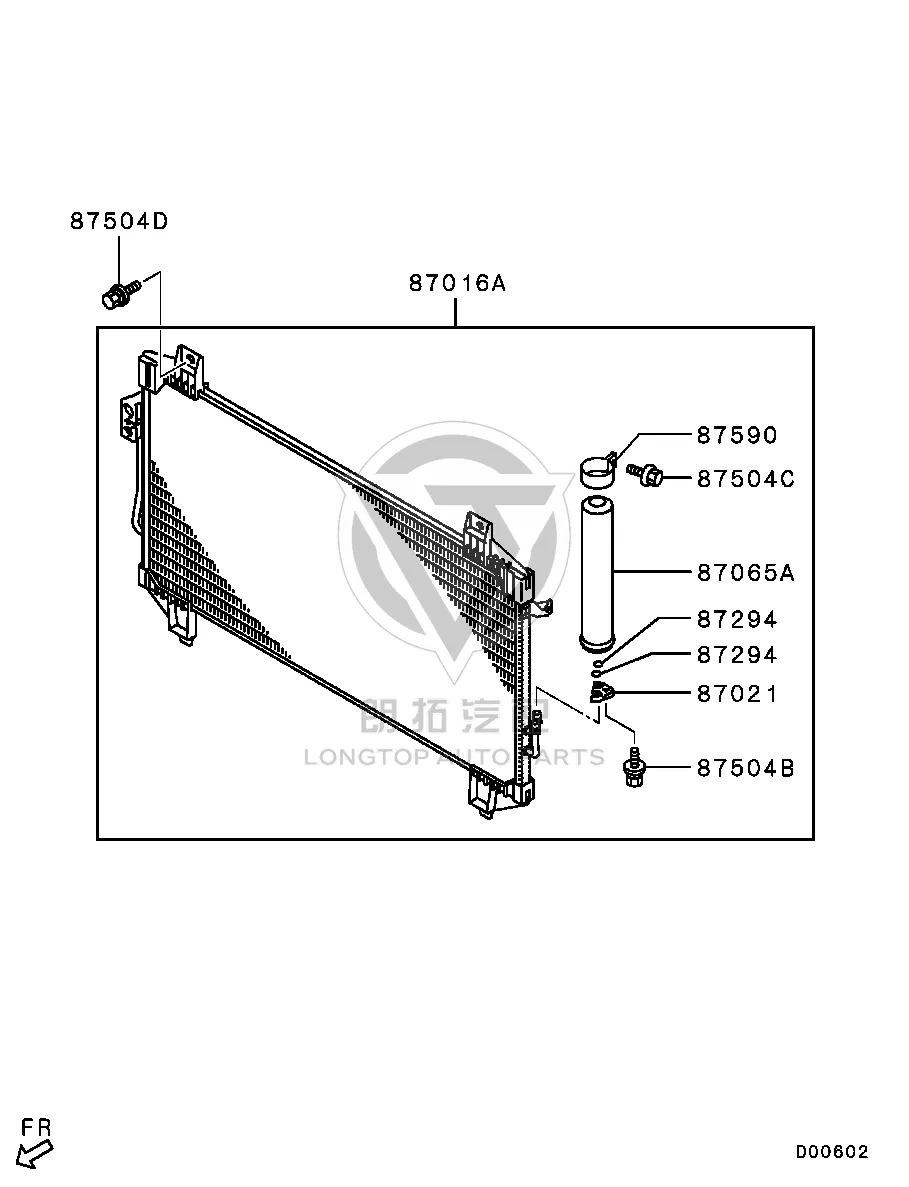Condenser 92110-W000P 92110W000P for Mitsubishi GF7W