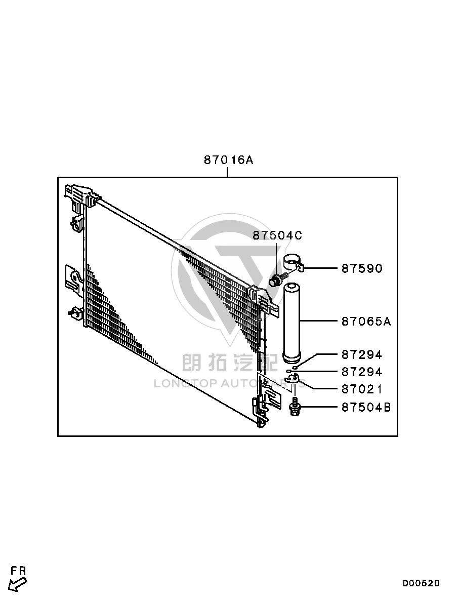 Condenser 7812A-352 7812A352 for Mitsubishi