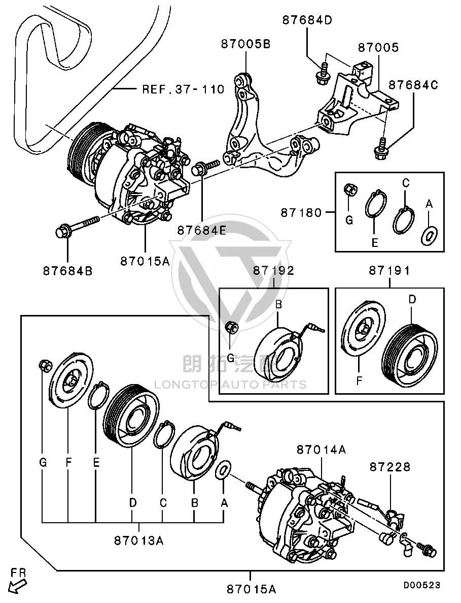 Air Conditioning Pump 7813A-419 7813A419 for Mitsubishi CV2W