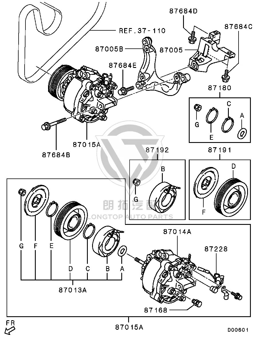 Air Conditioning Pump Assembly 7813A-871 7813A871 for Mitsubishi GF2W