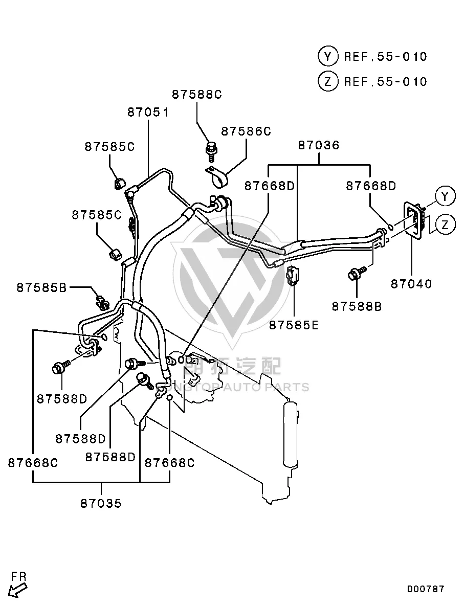 Air Conditioning High-Pressure Hose 7815B-768 7815B768 for Mitsubishi GF7W