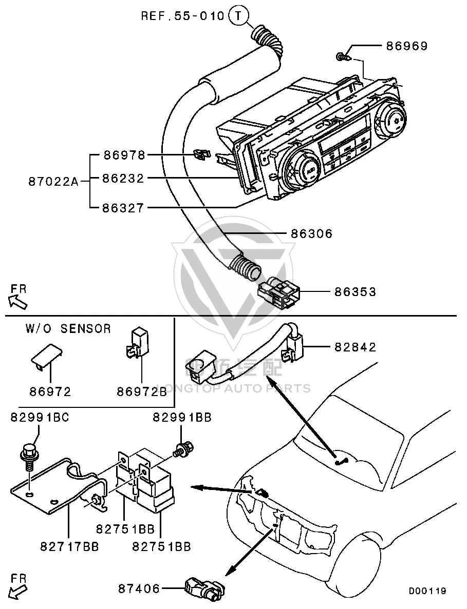 Air Conditioning Switch Knob 7820A-789XA 7820A789XA for Mitsubishi V97W