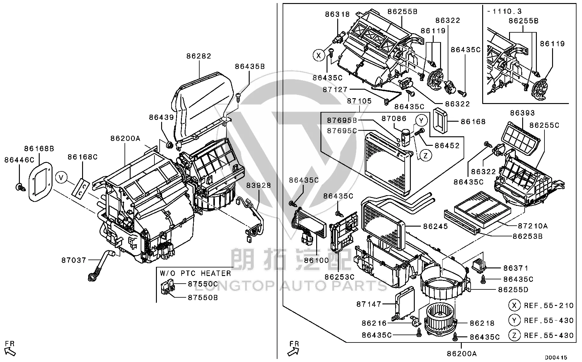 Air Conditioning Compartment 7803A-1090 7803A1090 for Mitsubishi GA2W