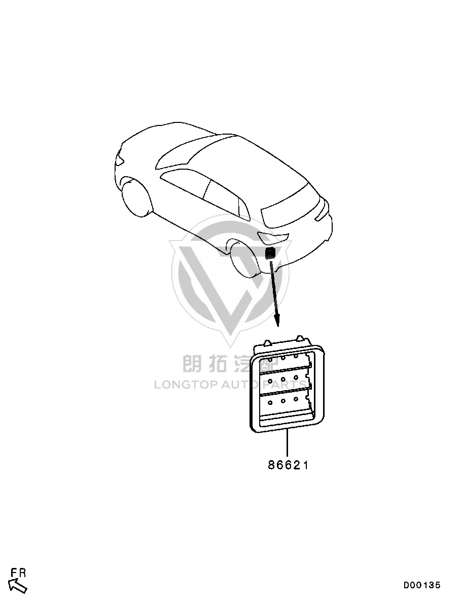 Rear Bumper Air Vent (Left) 7835A-030 7835A030 for Mitsubishi GA1W