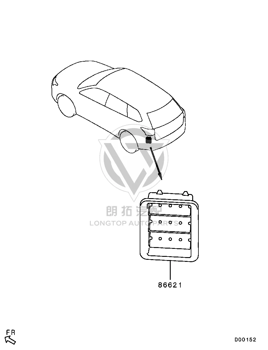 Rear Bumper Air Vent (Left) 7835A-055 7835A055 for Mitsubishi GF7W