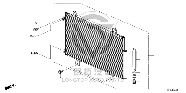 Condenser 80100-3A0A1 801003A0A1 for Honda