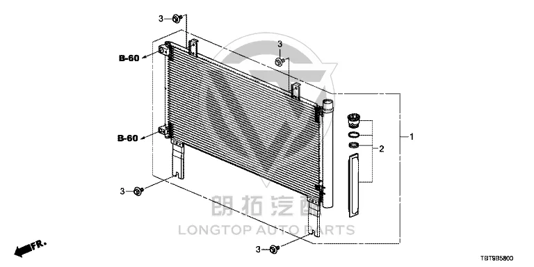 Condenser 80100-TBTH01 80100TBTH01 for Honda