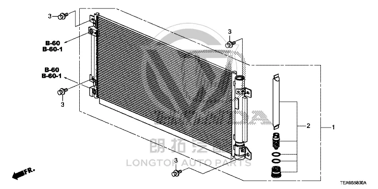 Condenser 80100-TETH0 80100TETH01 for Honda