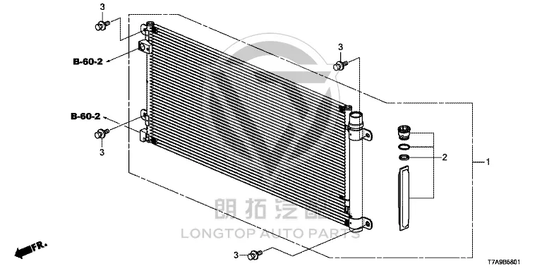 Condenser 80100-TFSG0 80100TFSG01 for Honda