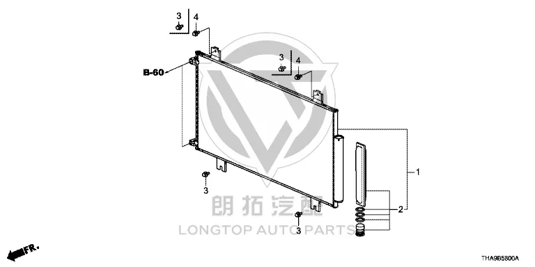 Condenser 80100-THAH01 80100THAH01 for Honda