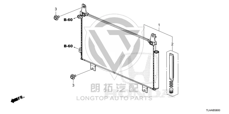Condenser 80100-TLAA01 80100TLAA01 for Honda