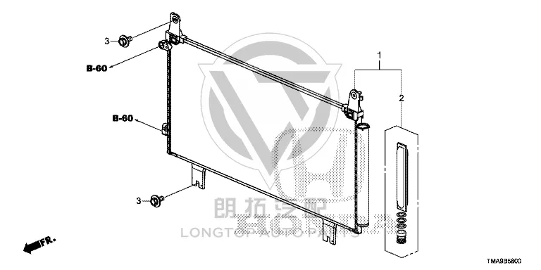 Condenser 80100-TMAH01 80100TMAH01 for Honda
