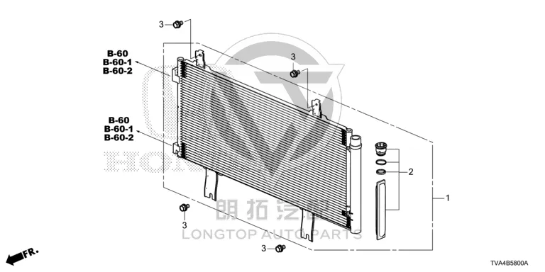 Condenser 80100-TVAA0 80100TVAA02 for Honda