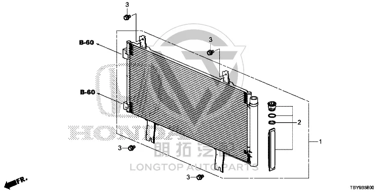 Condenser 80100-TWAA0 80100TWAA0 for Honda