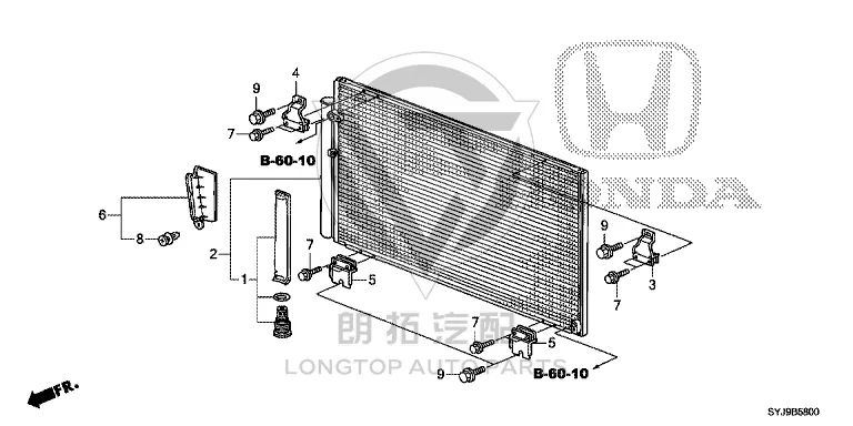 Condenser 80110-SJK03 80110SJK003 for Honda Odyssey