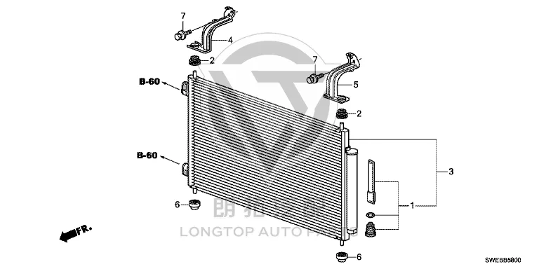 Condenser 80110-SWNW0 80110SWNW01 for Honda