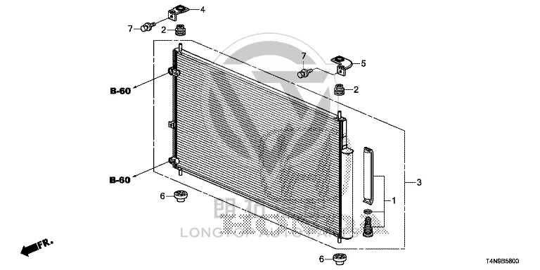 Condenser 80110-T4N-H01 80110T4NH01 for Honda
