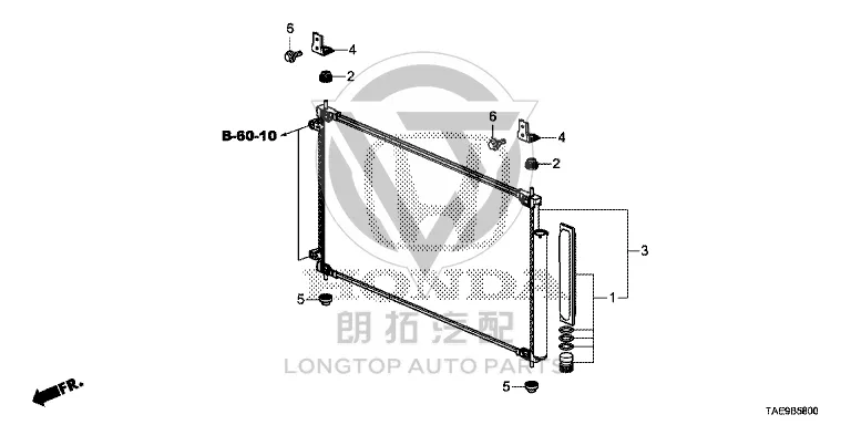 Condenser 80110-T6A00 80110T6A003 for Honda